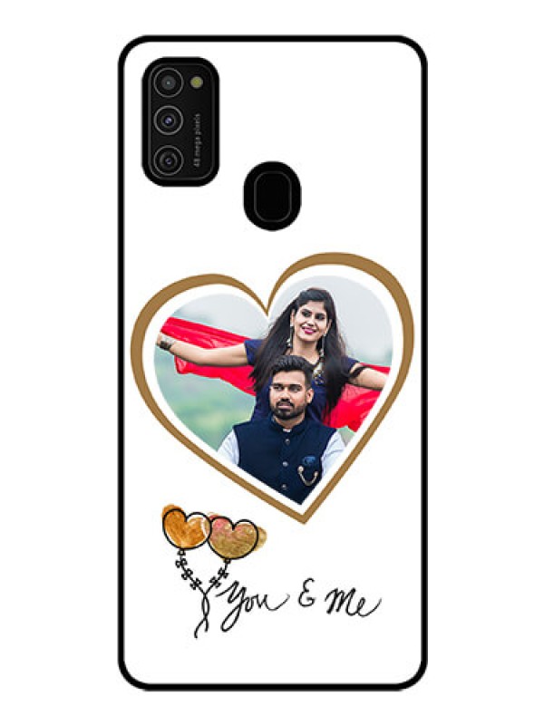 Custom Galaxy M21 Custom Glass Mobile Case  - You & Me Design