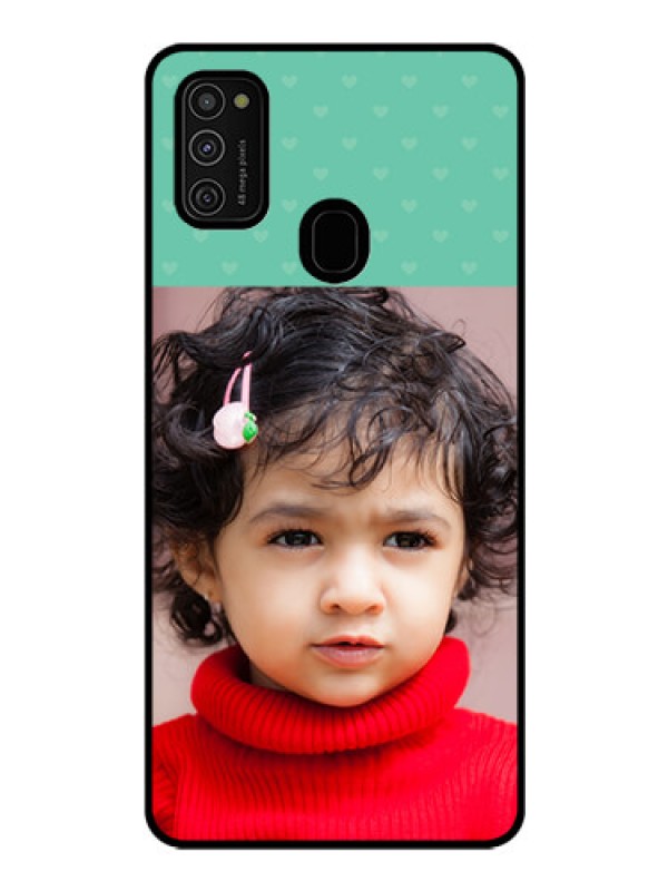 Custom Galaxy M21 Custom Glass Phone Case  - Lovers Picture Design