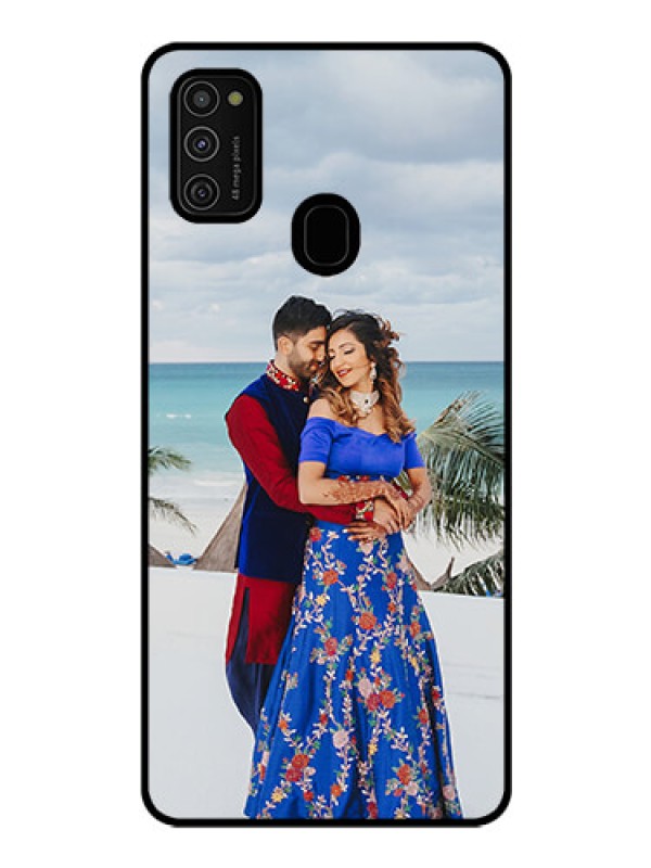 Custom Galaxy M21 Photo Printing on Glass Case  - Upload Full Picture Design