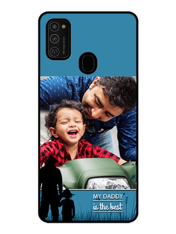 Custom Galaxy M21 Custom Glass Mobile Case  - Best dad design 