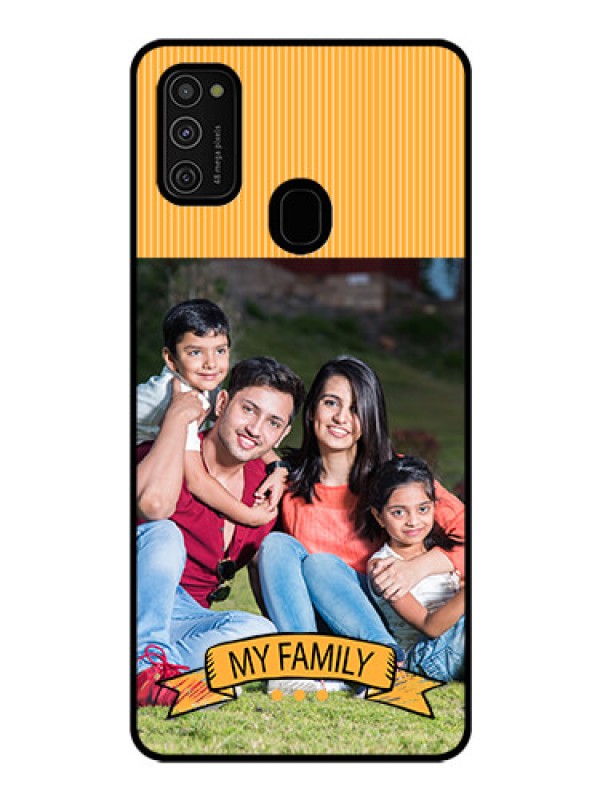 Custom Galaxy M21 Custom Glass Phone Case  - My Family Design