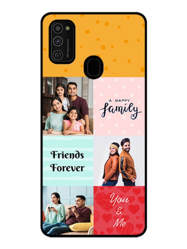 Custom Galaxy M21 Personalized Glass Phone Case  - Images with Quotes Design