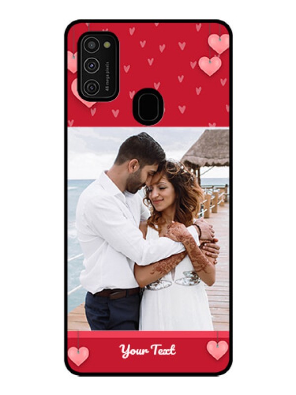 Custom Galaxy M21 Custom Glass Phone Case  - Valentines Day Design