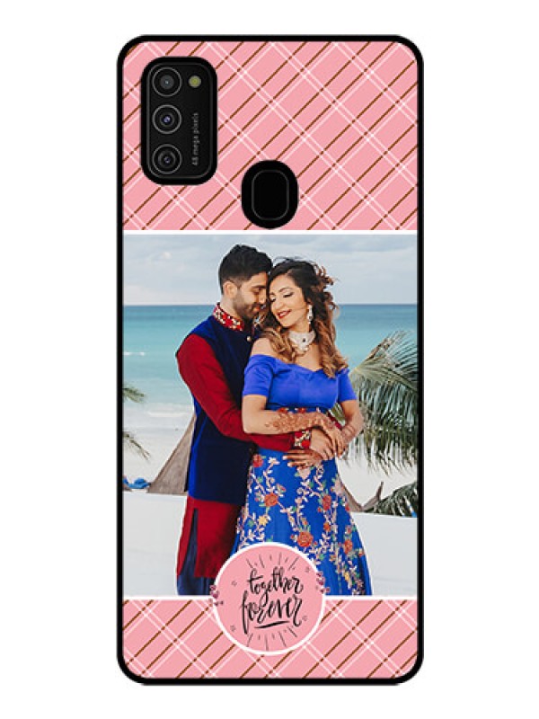 Custom Galaxy M21 Personalized Glass Phone Case  - Together Forever Design