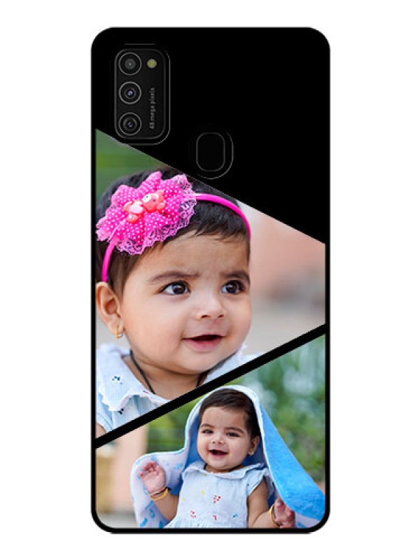 Custom Galaxy M21 Custom Glass Phone Case  - Semi Cut Design