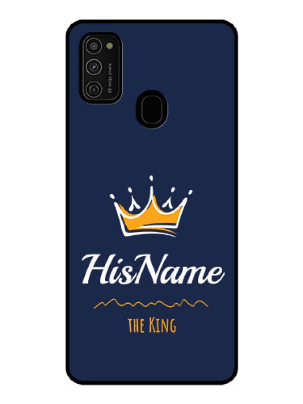 Custom Galaxy M21 Glass Phone Case King with Name