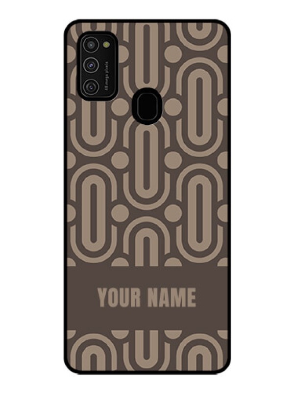 Custom Galaxy M21 Custom Glass Phone Case - Captivating Zero Pattern Design