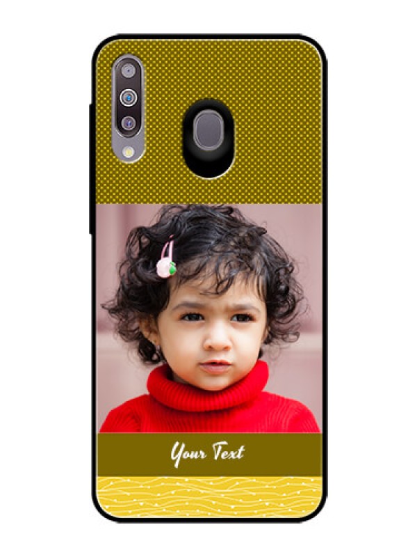 Custom Samsung Galaxy M30 Custom Glass Phone Case  - Simple Green Color Design