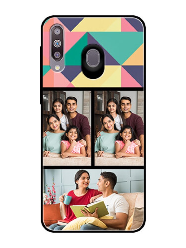 Custom Samsung Galaxy M30 Custom Glass Phone Case  - Bulk Pic Upload Design