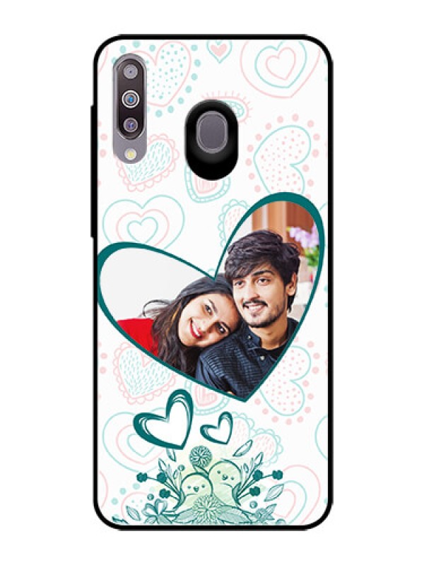 Custom Samsung Galaxy M30 Photo Printing on Glass Case  - Premium Couple Design