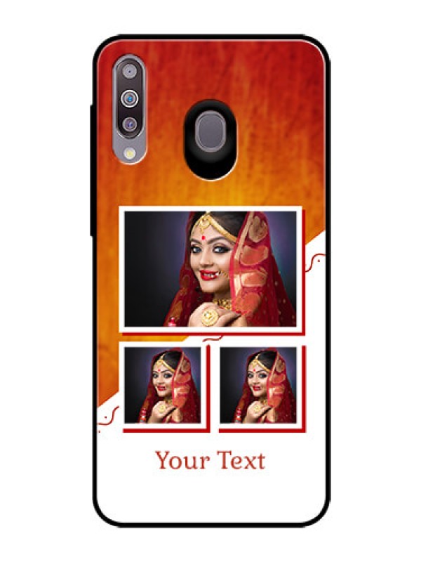 Custom Samsung Galaxy M30 Custom Glass Phone Case  - Wedding Memories Design  
