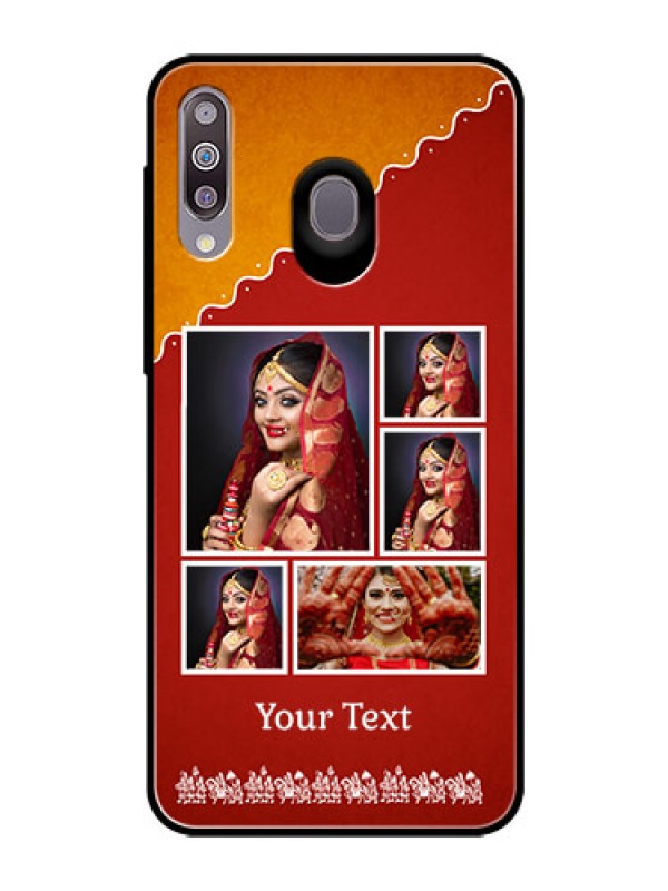Custom Samsung Galaxy M30 Personalized Glass Phone Case  - Wedding Pic Upload Design
