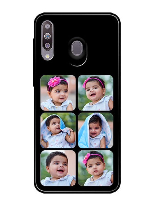 Custom Samsung Galaxy M30 Photo Printing on Glass Case  - Multiple Pictures Design