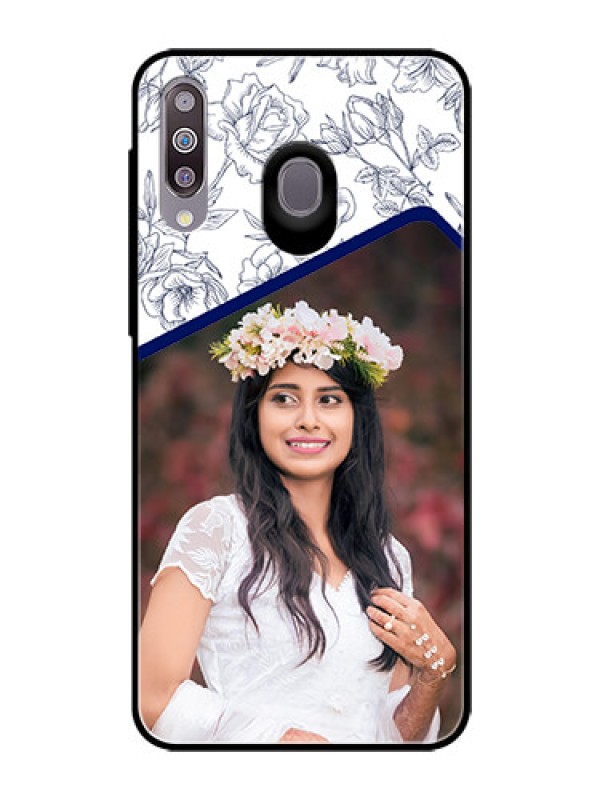 Custom Samsung Galaxy M30 Personalized Glass Phone Case  - Premium Floral Design