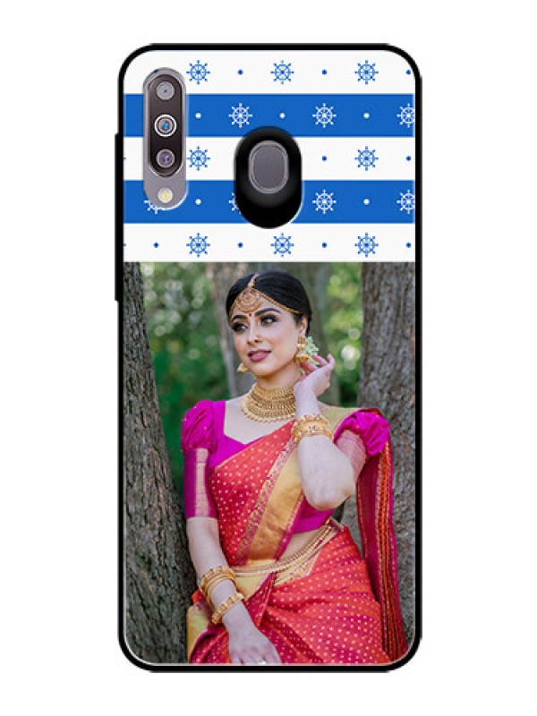 Custom Samsung Galaxy M30 Photo Printing on Glass Case  - Snow Pattern Design
