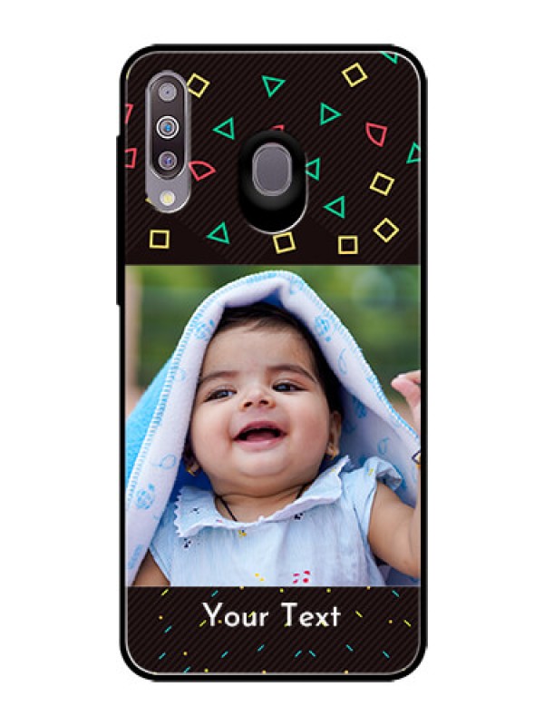 Custom Samsung Galaxy M30 Custom Glass Phone Case  - with confetti birthday design