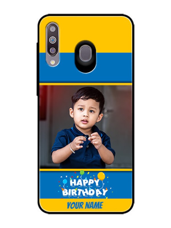 Custom Samsung Galaxy M30 Custom Glass Mobile Case  - Birthday Wishes Design