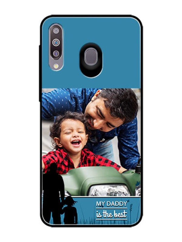 Custom Samsung Galaxy M30 Custom Glass Mobile Case  - Best dad design 
