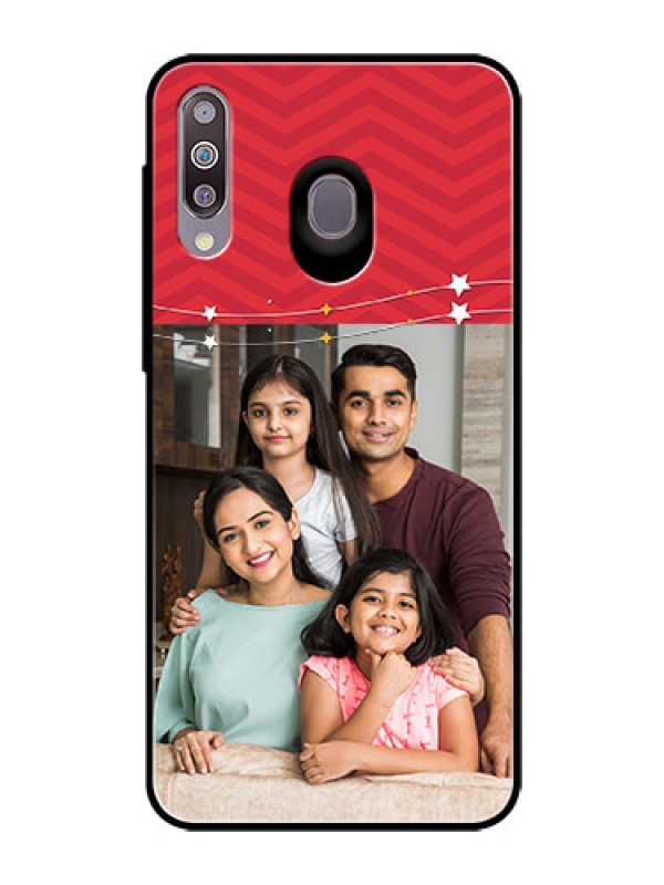Custom Samsung Galaxy M30 Personalized Glass Phone Case  - Happy Family Design