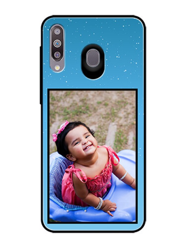 Custom Samsung Galaxy M30 Custom Glass Mobile Case  - Wave Pattern Colorful Design