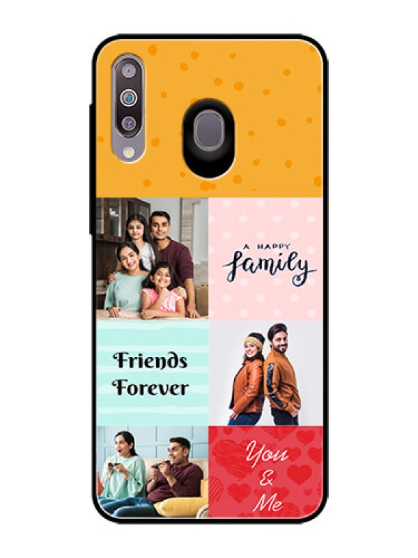 Custom Samsung Galaxy M30 Personalized Glass Phone Case  - Images with Quotes Design