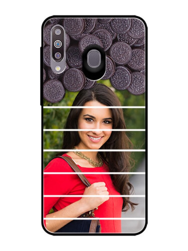 Custom Samsung Galaxy M30 Custom Glass Phone Case  - with Oreo Biscuit Design