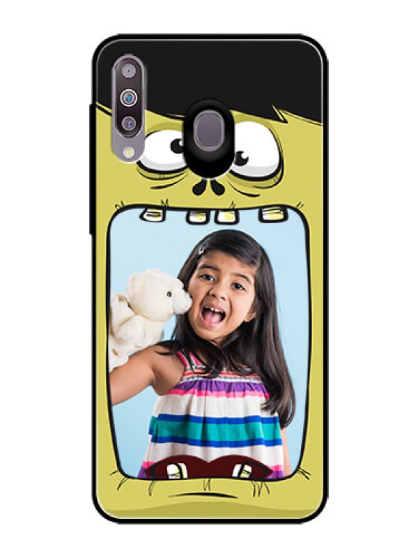 Custom Samsung Galaxy M30 Personalized Glass Phone Case  - Cartoon monster back case Design