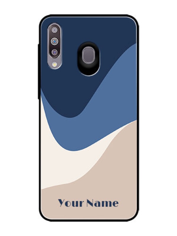 Custom Galaxy M30 Custom Glass Phone Case - Abstract Drip Art Design