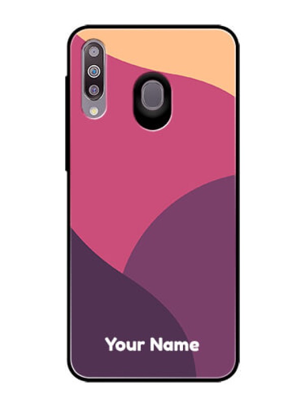Custom Galaxy M30 Custom Glass Phone Case - Mixed Multi-colour abstract art Design
