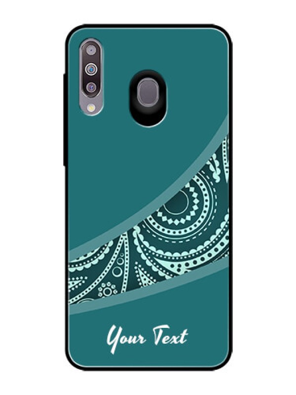 Custom Galaxy M30 Photo Printing on Glass Case - semi visible floral Design