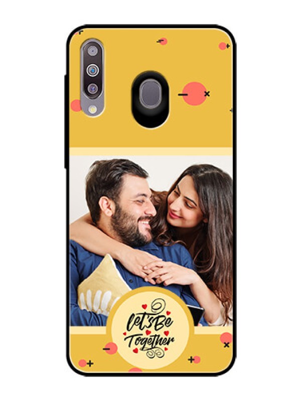 Custom Galaxy M30 Photo Printing on Glass Case - Lets be Together Design