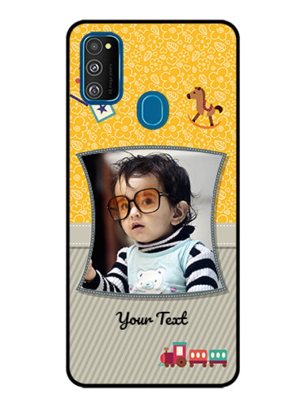 Custom Samsung Galaxy M30s Personalized Glass Phone Case  - Baby Picture Upload Design