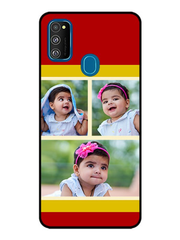 Custom Samsung Galaxy M30s Custom Glass Mobile Case  - Multiple Pic Upload Design