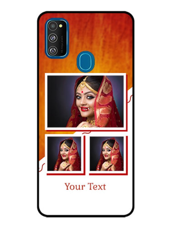 Custom Samsung Galaxy M30s Custom Glass Phone Case  - Wedding Memories Design  