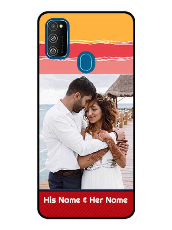 Custom Samsung Galaxy M30s Custom Glass Mobile Case  - Colorful Case Design