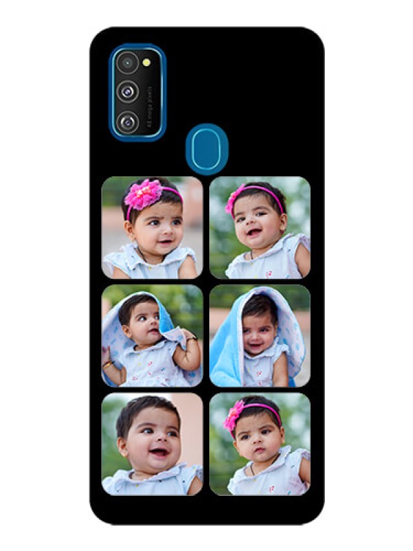 Custom Samsung Galaxy M30s Photo Printing on Glass Case  - Multiple Pictures Design