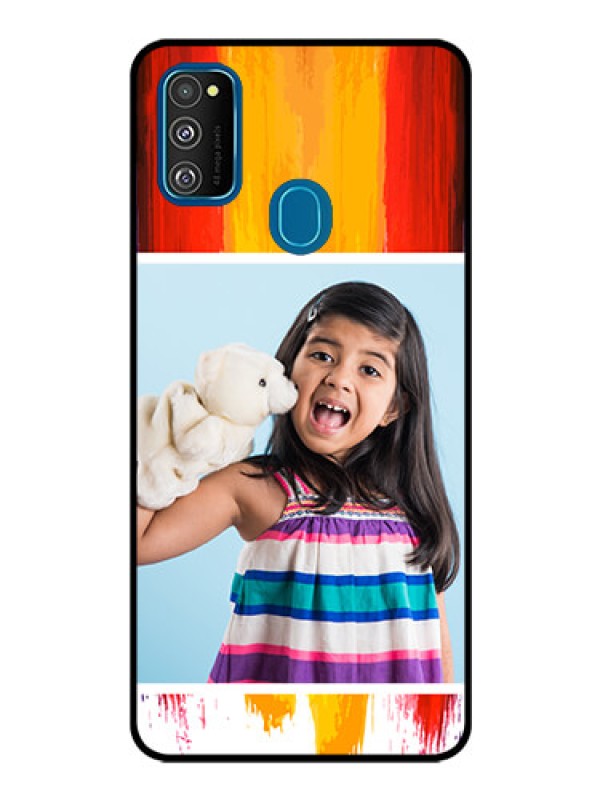 Custom Samsung Galaxy M30s Personalized Glass Phone Case  - Multi Color Design