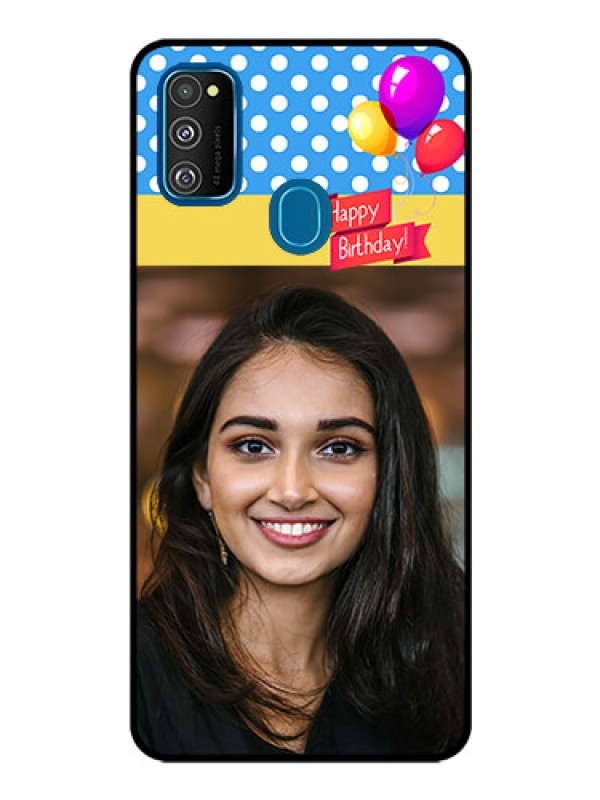 Custom Samsung Galaxy M30s Custom Glass Mobile Case  - Happy Birthday Design