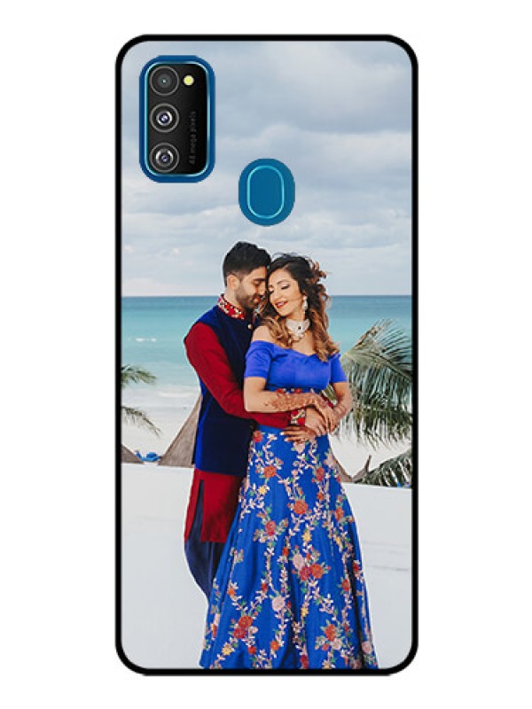 Custom Samsung Galaxy M30s Photo Printing on Glass Case  - Upload Full Picture Design