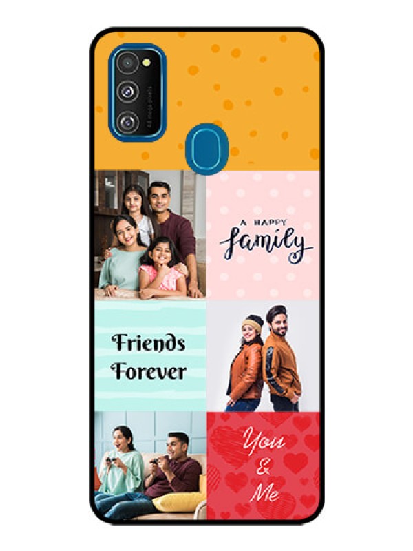 Custom Samsung Galaxy M30s Personalized Glass Phone Case  - Images with Quotes Design