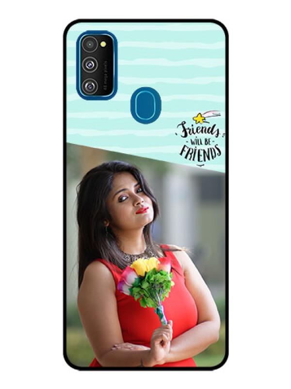 Custom Samsung Galaxy M30s Custom Glass Phone Case  - Friends Picture Icon Design