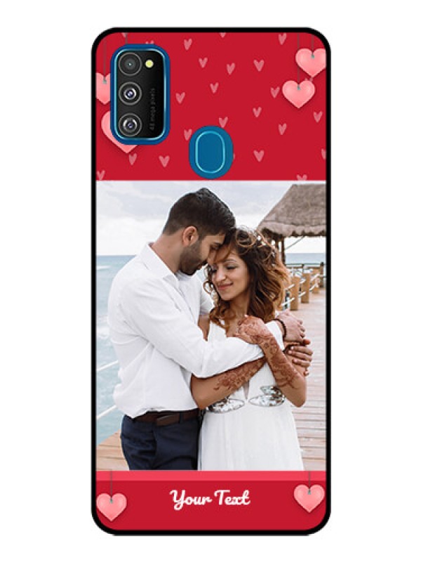 Custom Samsung Galaxy M30s Custom Glass Phone Case  - Valentines Day Design