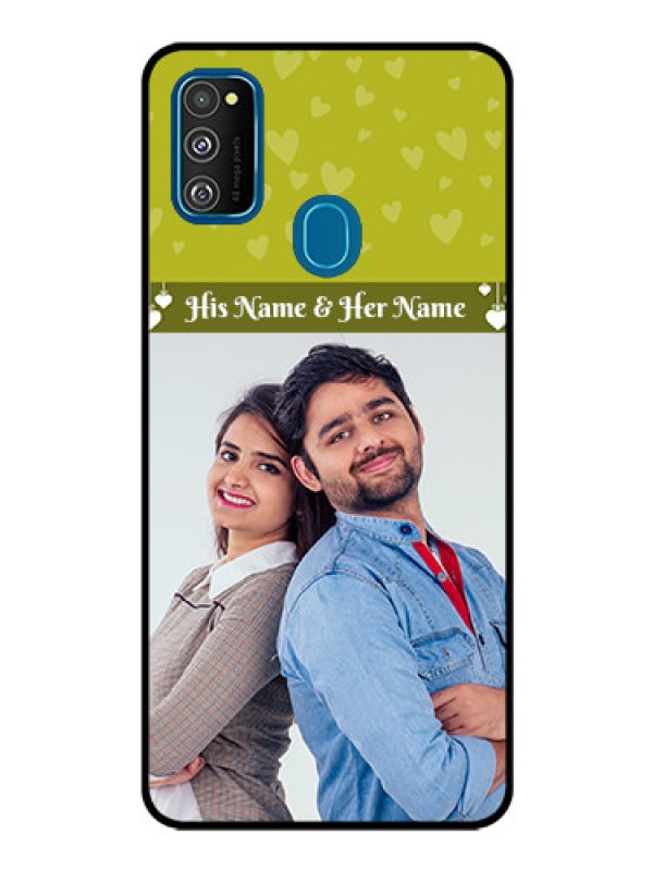 Custom Samsung Galaxy M30s Custom Glass Phone Case  - You & Me Heart Design