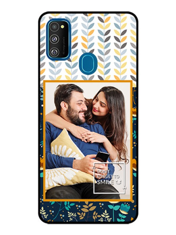 Custom Samsung Galaxy M30s Custom Glass Mobile Case  - Pattern Design