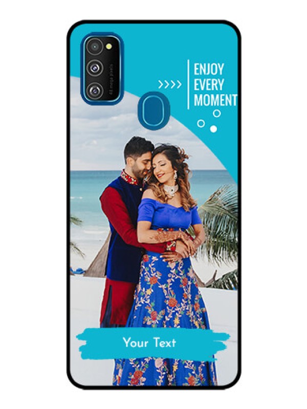 Custom Samsung Galaxy M30s Custom Glass Mobile Case  - Happy Moment Design
