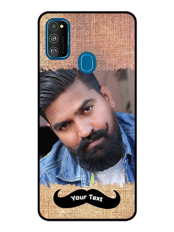 Custom Samsung Galaxy M30s Personalized Glass Phone Case  - with Texture Design