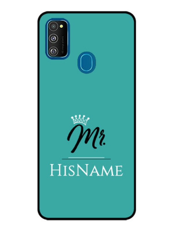 Custom Galaxy M30S Custom Glass Phone Case Mr with Name