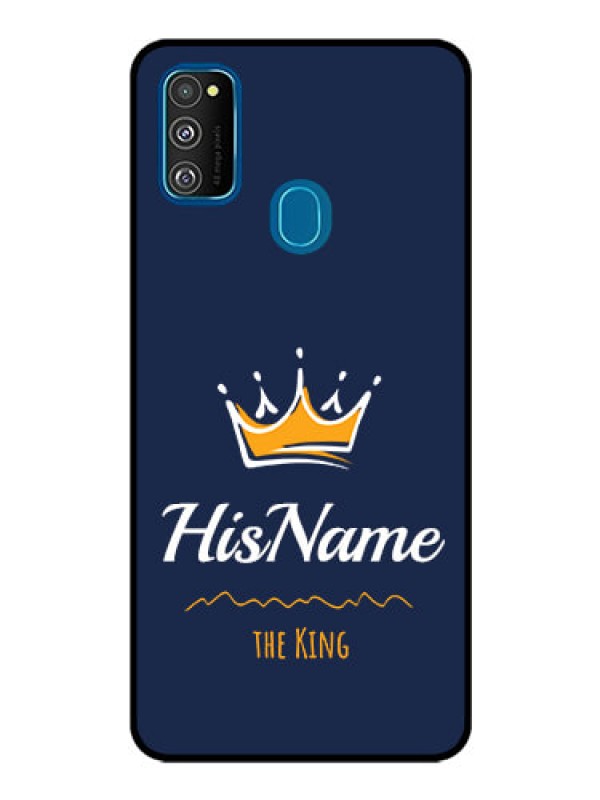 Custom Galaxy M30S Glass Phone Case King with Name