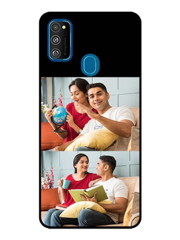 Custom Galaxy M30S 2 Images on Glass Phone Cover