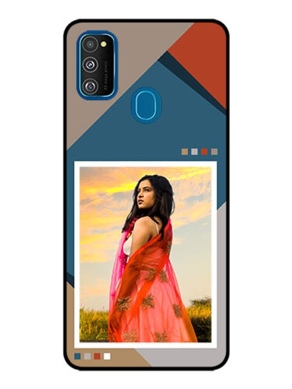 Custom Galaxy M30S Personalized Glass Phone Case - Retro color pallet Design